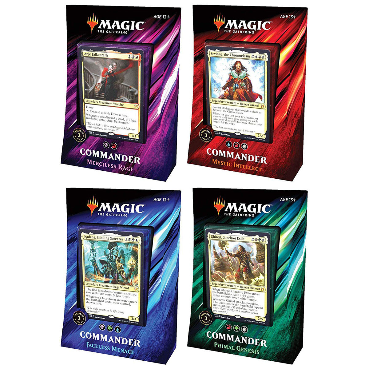 Magic Commander 2019 (set of 4) MTG - Trading Card Games