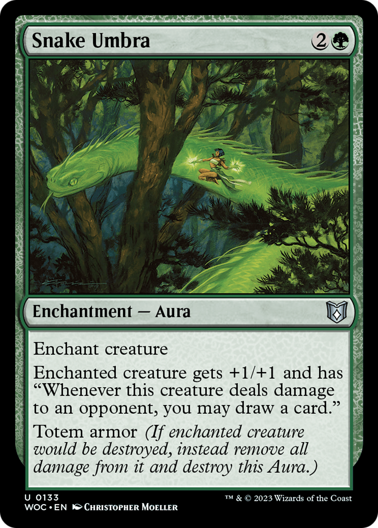 Snake Umbra (WOC-133) - Wilds of Eldraine Commander - Magic The Gathering - Single Cards