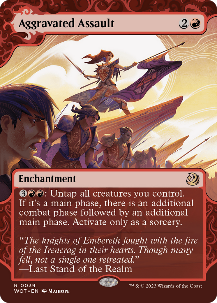FOIL Aggravated Assault (WOT-039) - Wilds of Eldraine: Enchanting Tales - Magic The Gathering - Single Cards
