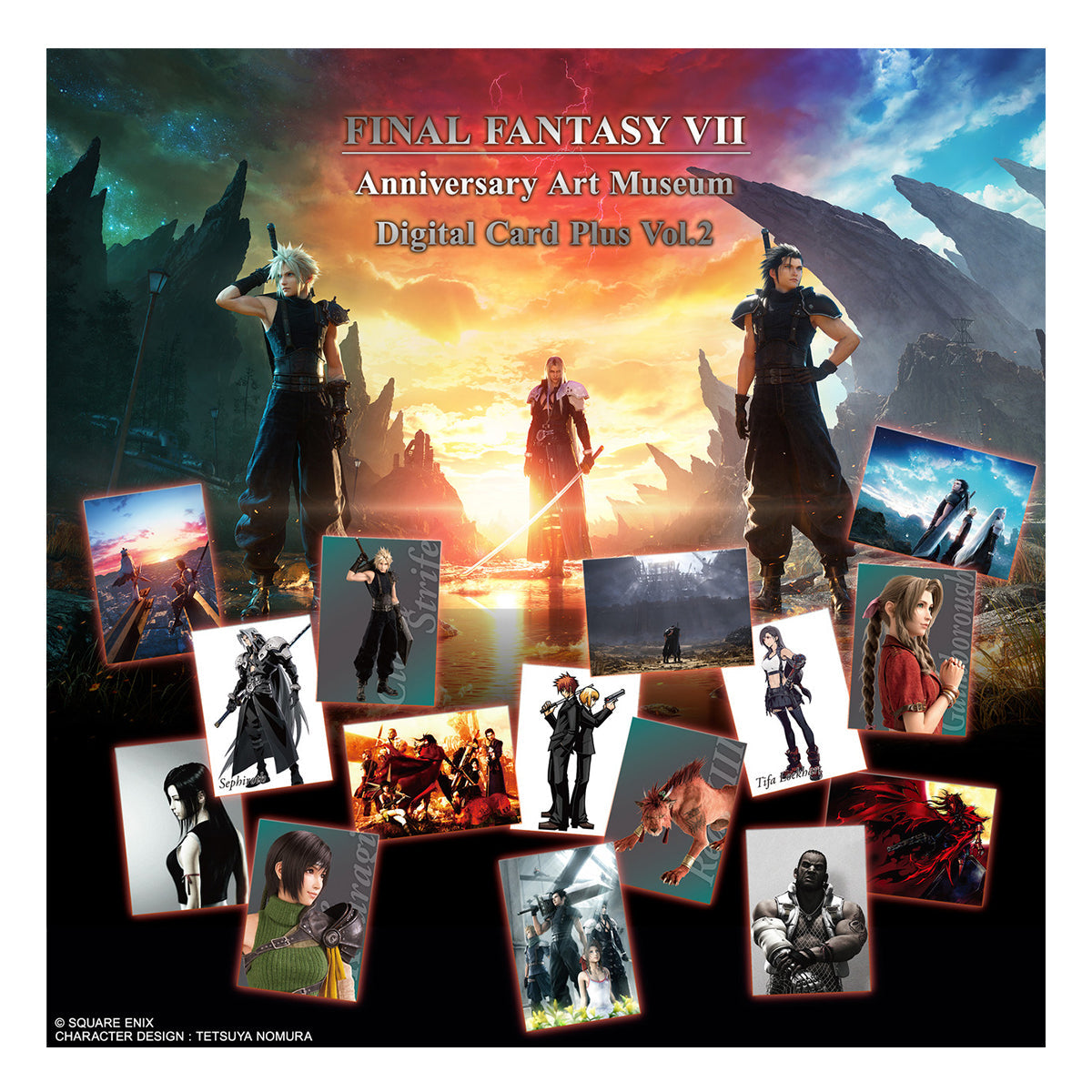 Final Fantasy VII Anniversary Art Museum Digital Card Plus Vol. 2 (Display 20 Packs) - Trading Card Games