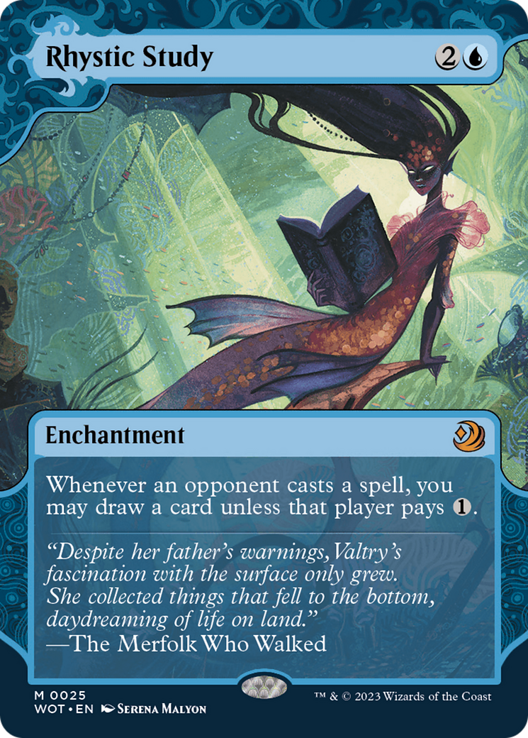 Rhystic Study (WOT-025) - Wilds of Eldraine: Enchanting Tales - Magic The Gathering - Single Cards