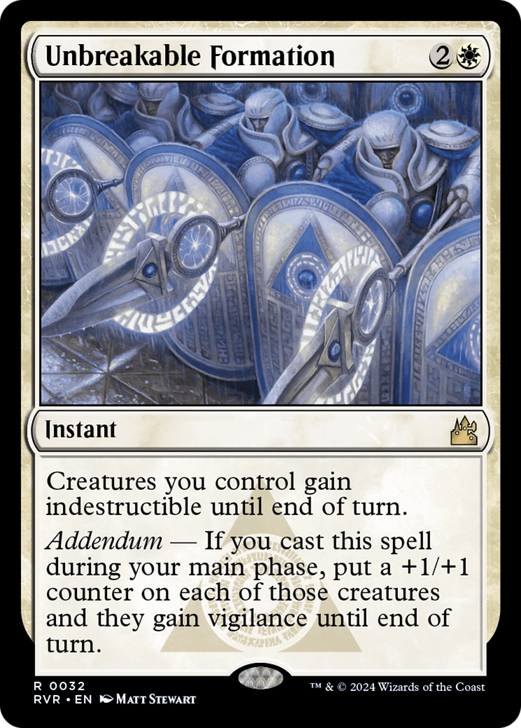 FOIL Unbreakable Formation (RVR-032) - Ravnica Remastered - Magic The Gathering - Single Cards