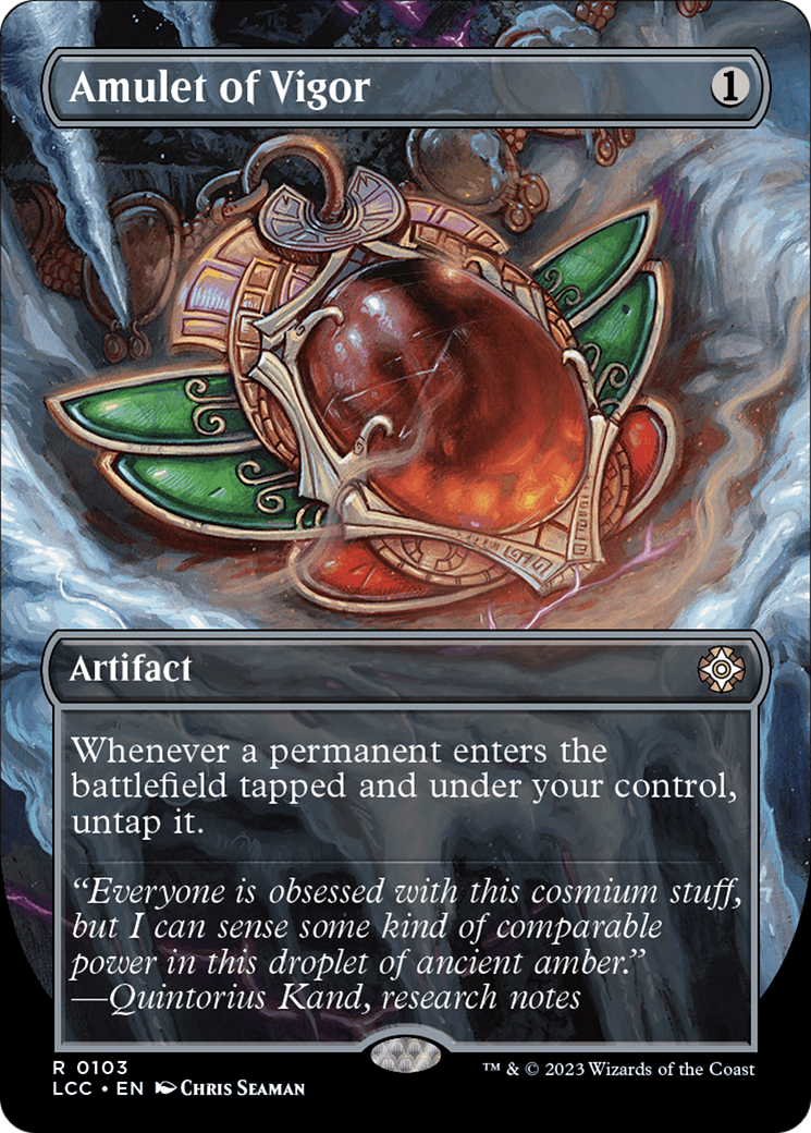 FOIL Amulet of Vigor (Borderless) (LCC-103) - The Lost Caverns of Ixalan Commander - Magic The Gathering - Single Cards