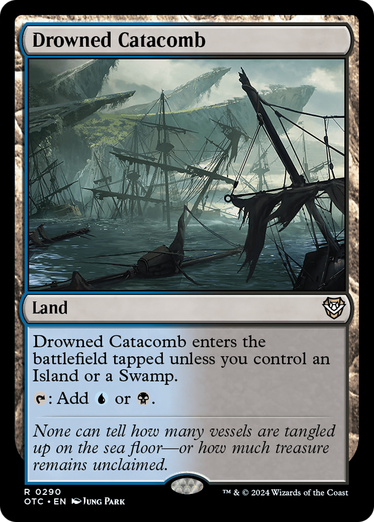 Drowned Catacomb (OTC-290) - Outlaws of Thunder Junction Commander - Magic The Gathering - Single Cards