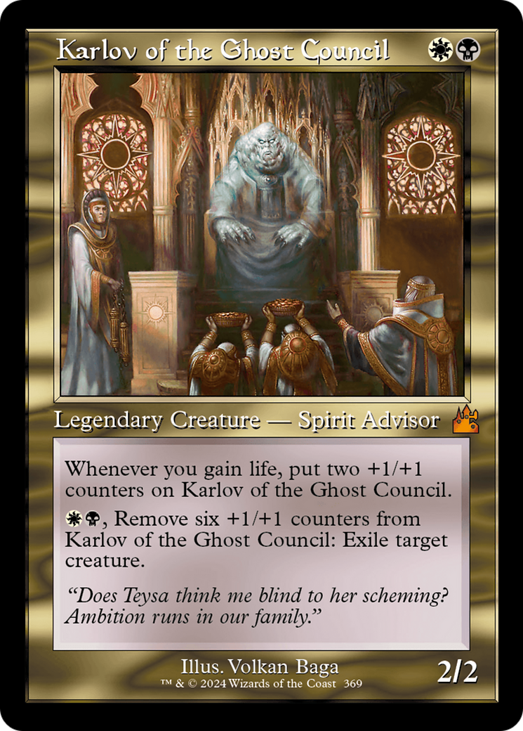 FOIL Karlov of the Ghost Council (Retro Frame) (RVR-369) - Ravnica Remastered - Magic The Gathering - Single Cards
