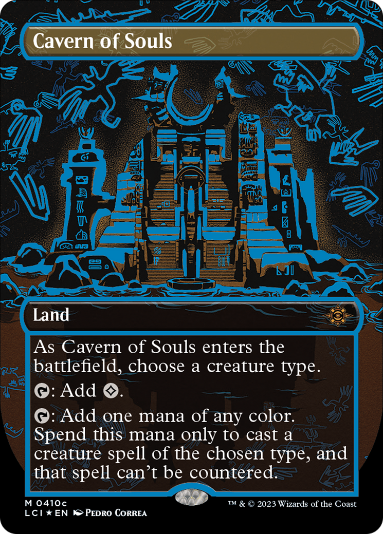 FOIL Cavern of Souls (0410c) (Borderless) (LCI-410C) - The Lost Caverns of Ixalan - Magic The Gathering - Single Cards