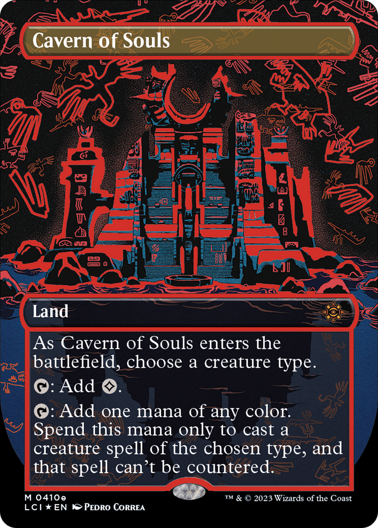 FOIL Cavern of Souls (0410e) (Borderless) (LCI-410E) - The Lost Caverns of Ixalan - Magic The Gathering - Single Cards