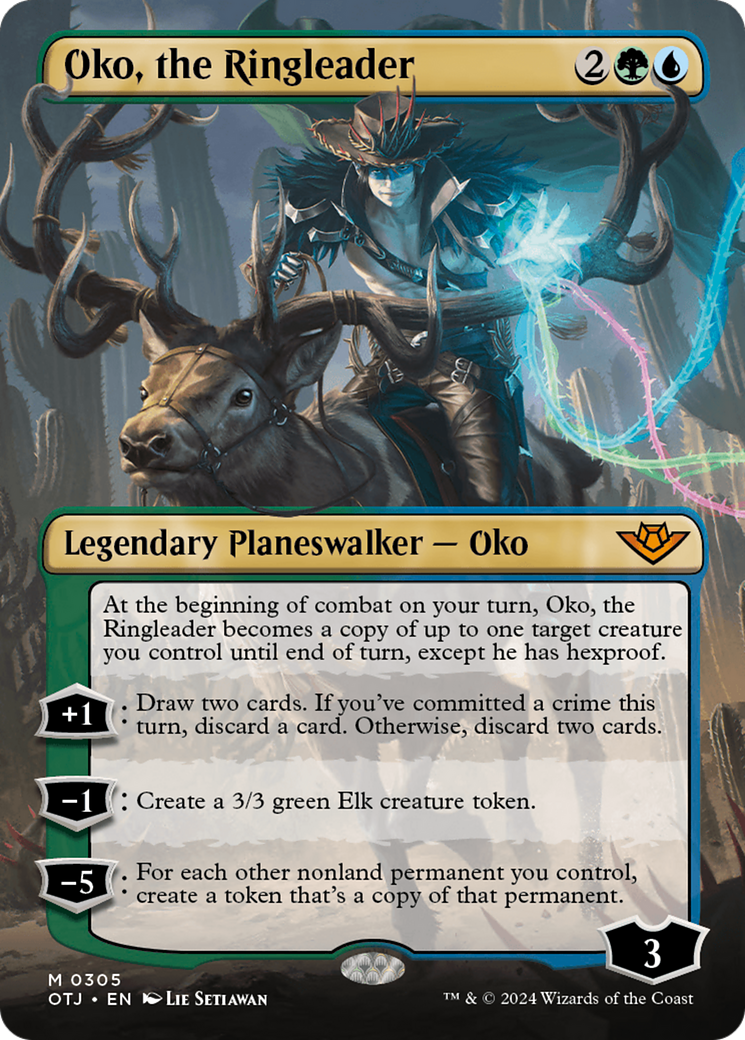 FOIL Oko, the Ringleader (Borderless) (OTJ-305) - Outlaws of Thunder Junction - Magic The Gathering - Single Cards