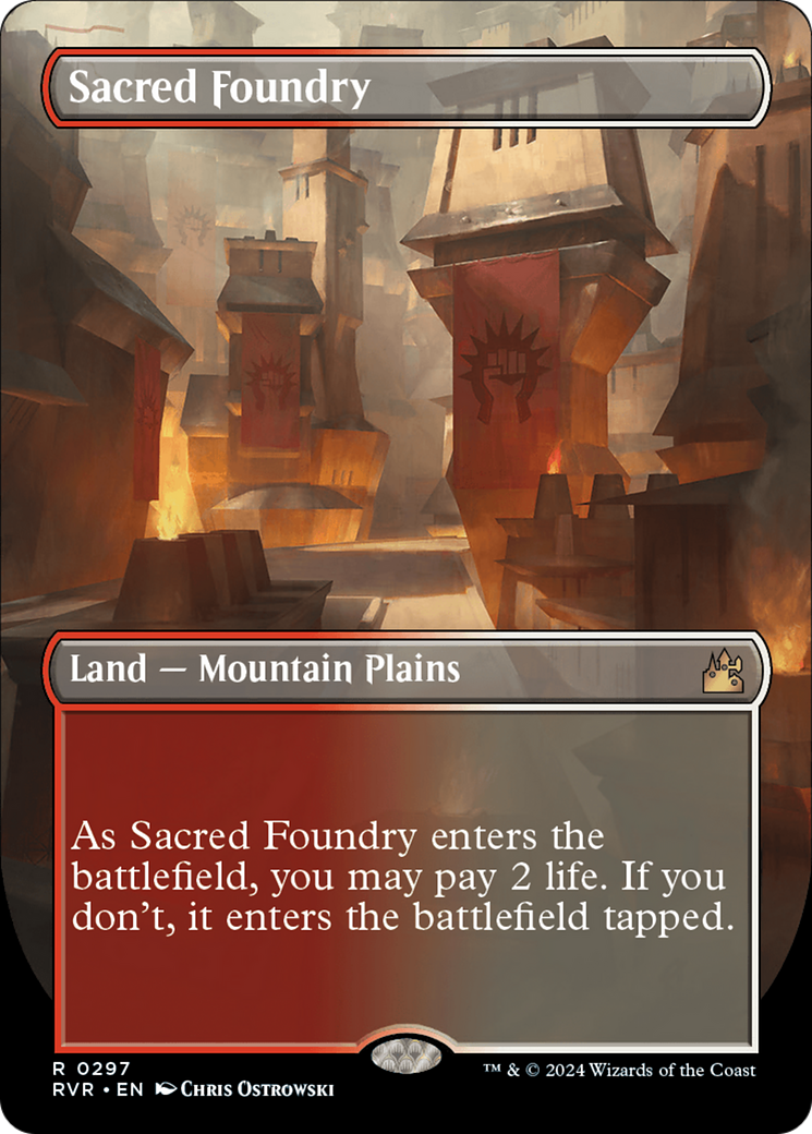 Sacred Foundry (Borderless) (RVR-297) - Ravnica Remastered - Magic The Gathering - Single Cards