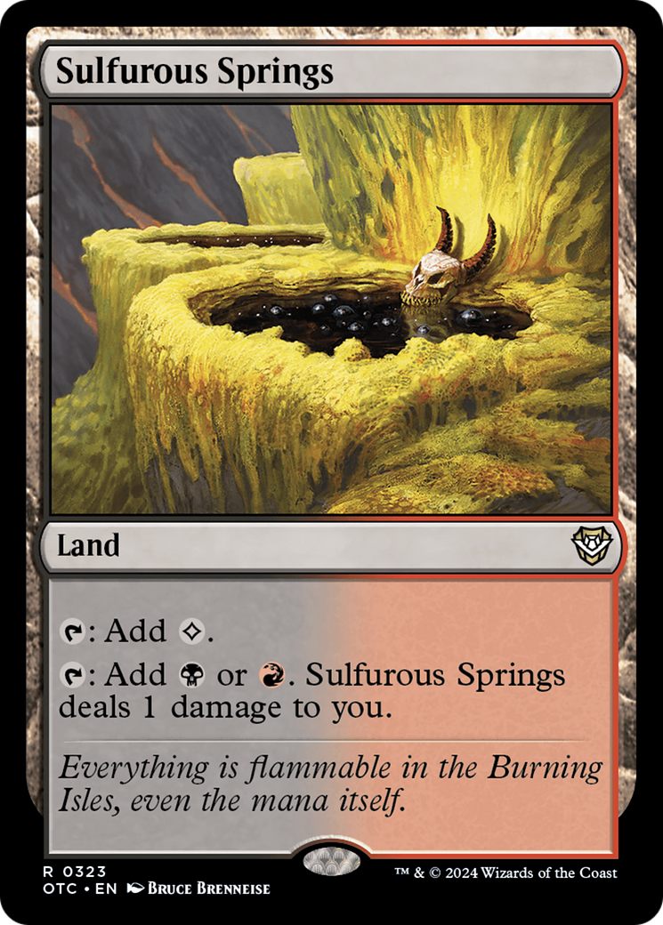 Sulfurous Springs (OTC-323) - Outlaws of Thunder Junction Commander - Magic The Gathering - Single Cards