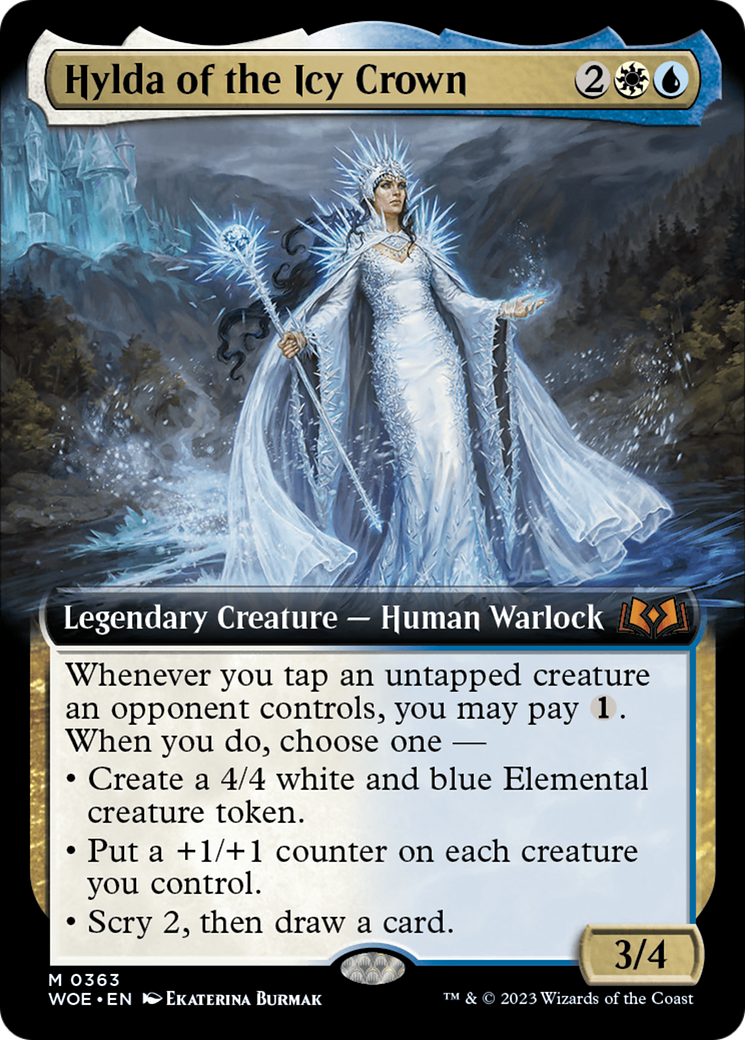 Hylda of the Icy Crown (Extended Art) (WOE-363) - Wilds of Eldraine - Magic The Gathering - Single Cards