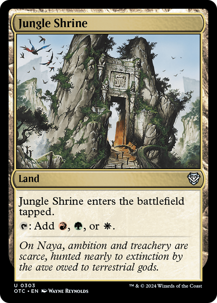 Jungle Shrine (OTC-303) - Outlaws of Thunder Junction Commander - Magic The Gathering - Single Cards