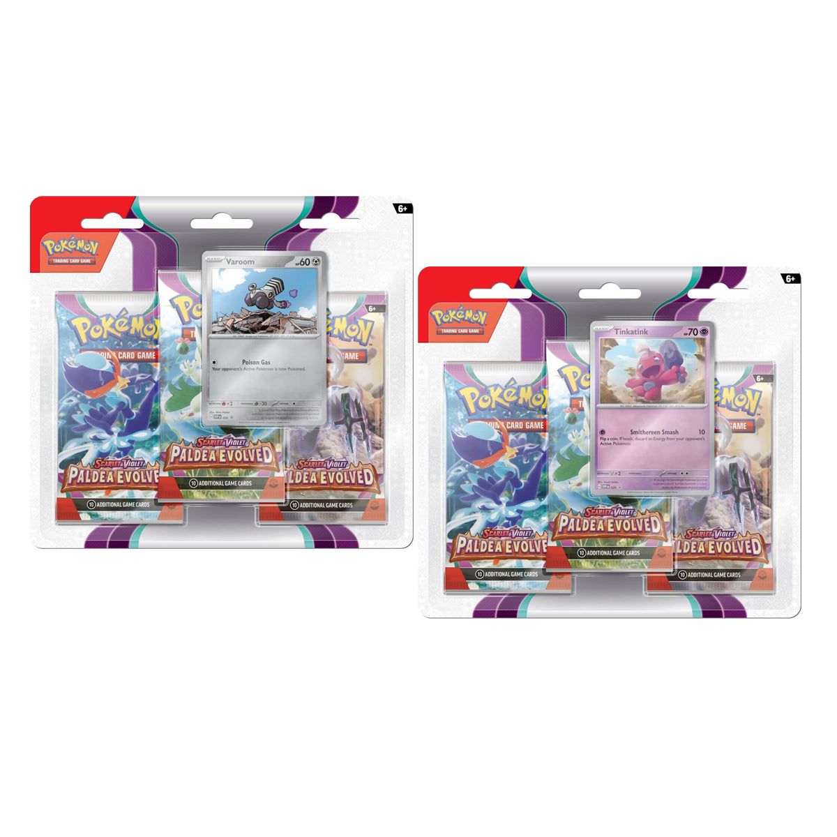 Scarlet & Violet Paldea Evolved Three Booster Blister (Pair) POKEMON TCG - Trading Card Games