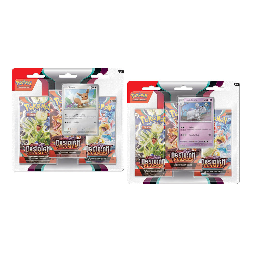 Scarlet & Violet Obsidian Flames Three Booster Blister (Pair) POKEMON TCG - Trading Card Games