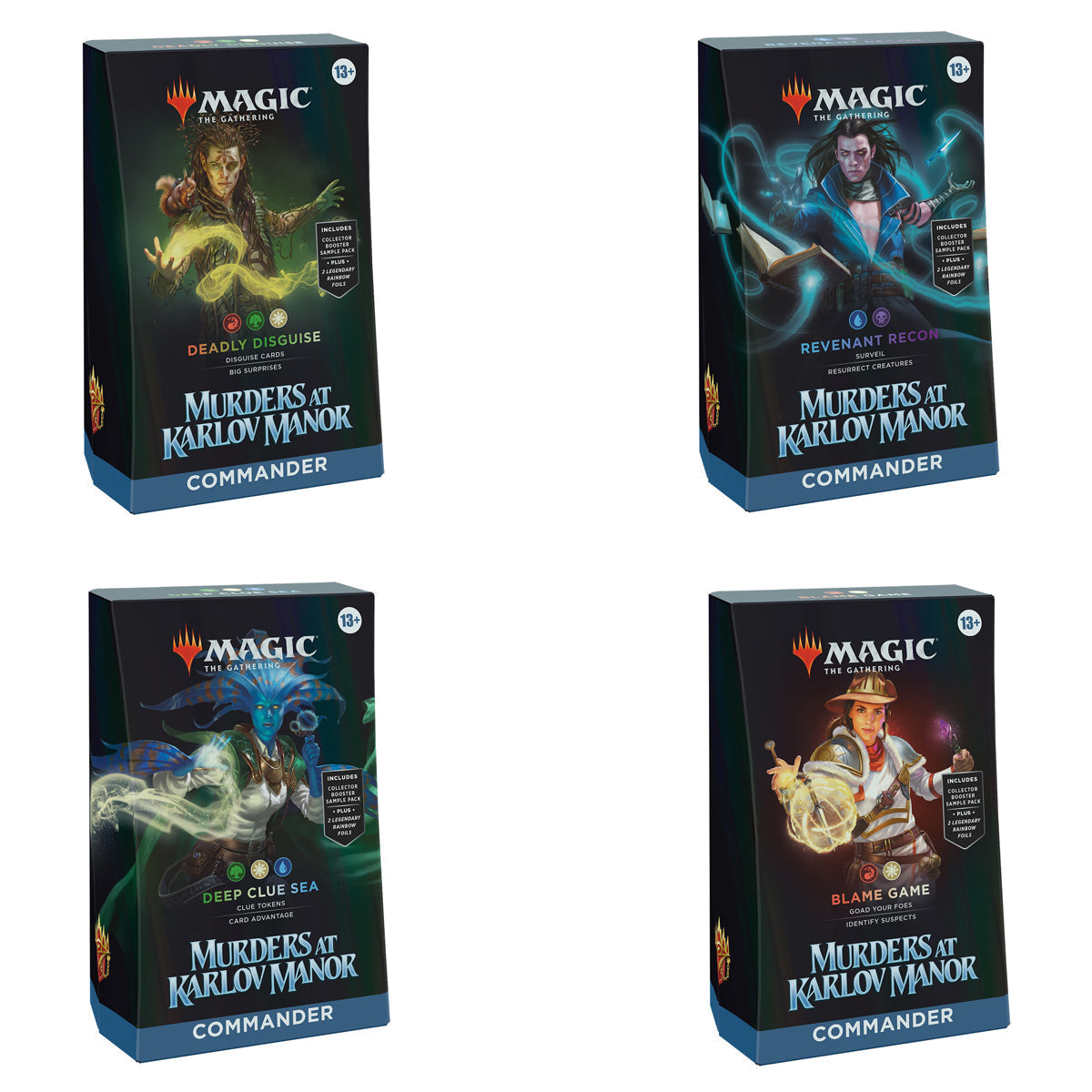 Magic Murders at Karlov Manor Commander Decks (Set of 4) - Trading Card Games