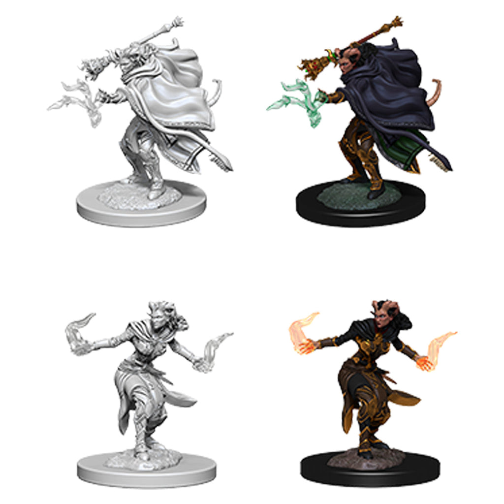D&D Nolzurs Marvelous Unpainted Miniatures Female Tiefling Warlock - Miniatures