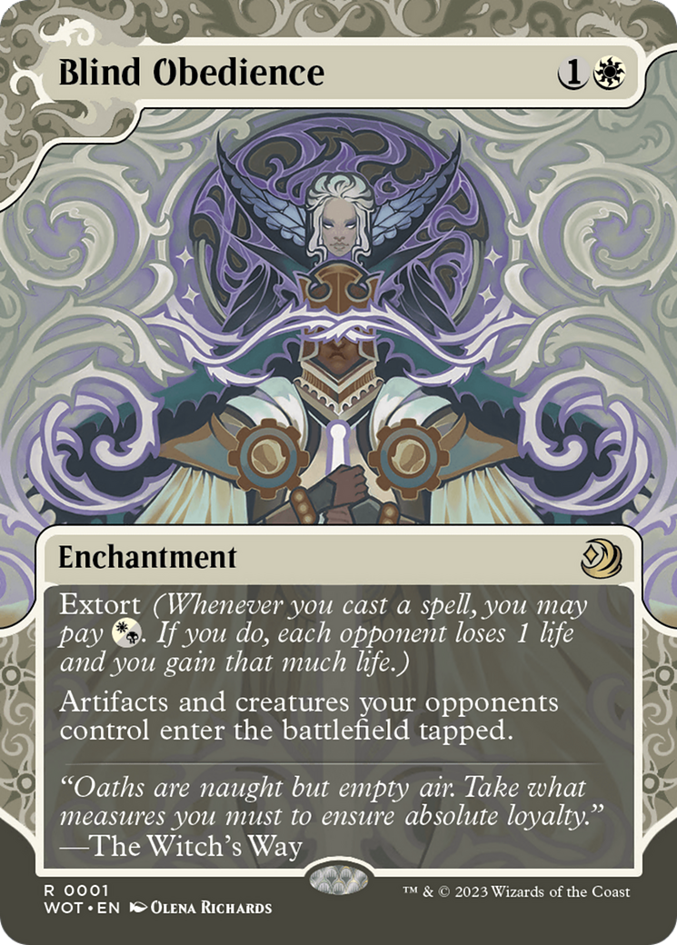 FOIL Blind Obedience (WOT-001) - Wilds of Eldraine: Enchanting Tales - Magic The Gathering - Single Cards