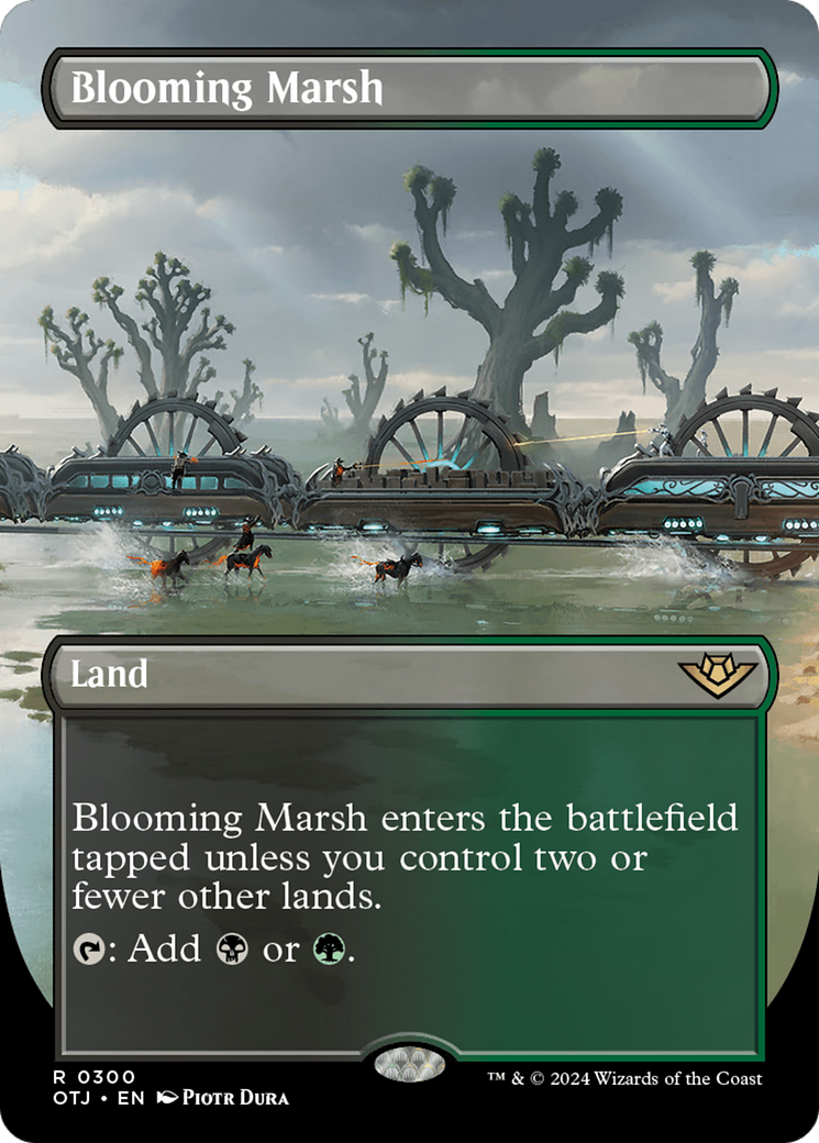 FOIL Blooming Marsh (Borderless) (OTJ-300) - Outlaws of Thunder Junction - Magic The Gathering - Single Cards