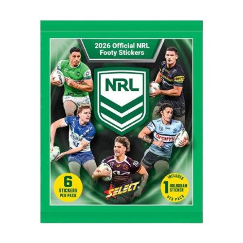 2026 NRL Rugby Stickers Book Album w/ 5 Packs - Sports Cards - 2