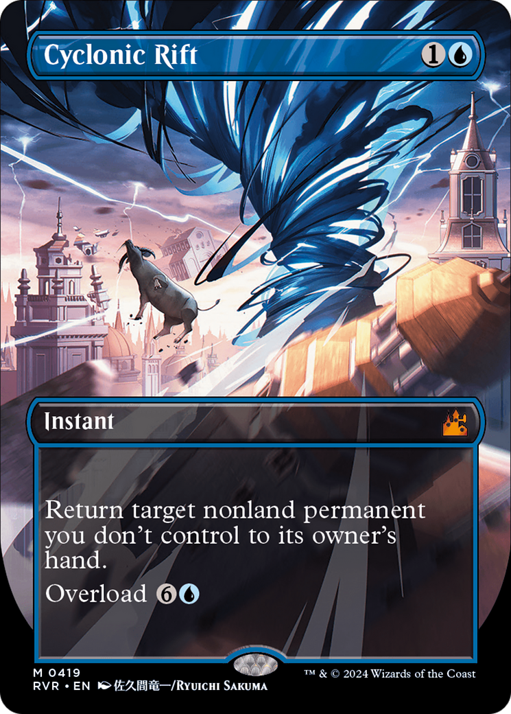 FOIL Cyclonic Rift (Anime Borderless) (RVR-419) - Ravnica Remastered - Magic The Gathering - Single Cards