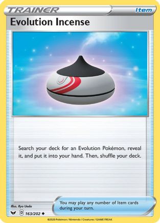 Evolution Incense 163/202 - SWSH01 Sword & Shield Base Set Reverse Holofoil - Single Cards