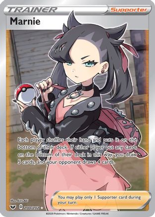 Marnie (Full Art) 200/202 - SWSH01 Sword & Shield Base Set Holofoil - Single Cards