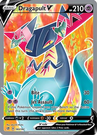 Dragapult V 183/192 - Pokemon Rebel Clash Holofoil - Single Cards
