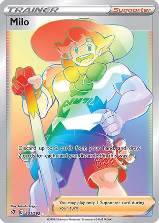 Milo 201/192 - Pokemon Rebel Clash Holofoil - Single Cards