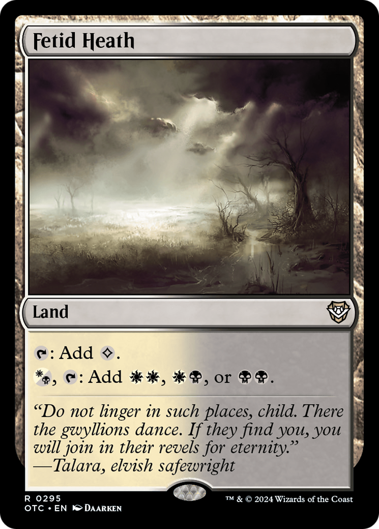 Fetid Heath (OTC-295) - Outlaws of Thunder Junction Commander - Magic The Gathering - Single Cards