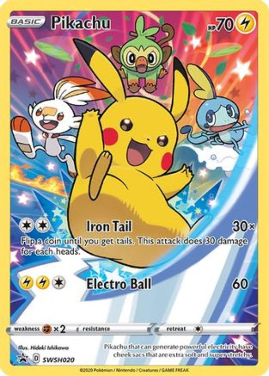 Pikachu - SWSH020 SWSH020/307 - SWSH Sword & Shield Promo Cards Holofoil - Single Cards
