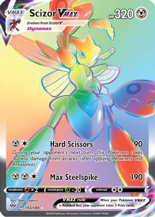 Scizor VMAX 193/189 - Pokemon Darkness Ablaze Holofoil - Single Cards
