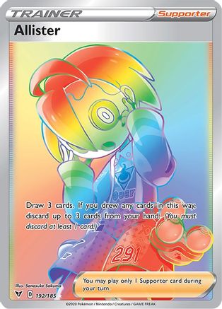 Allister 192/185 - Pokemon Vivid Voltage Holofoil - Single Cards