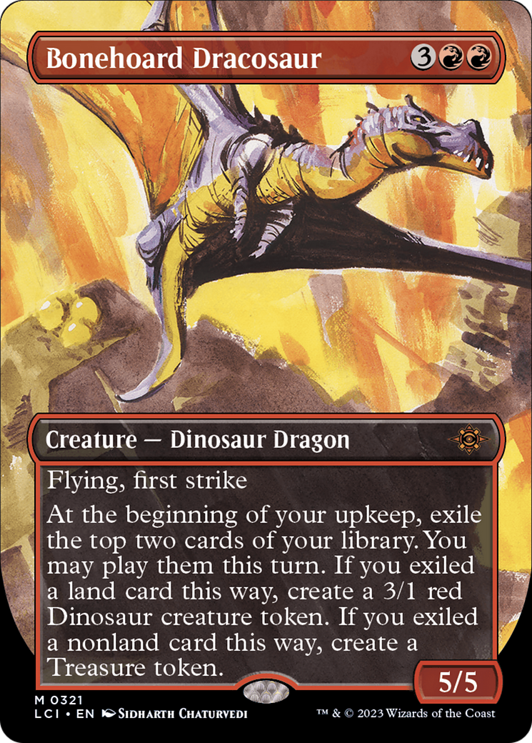 FOIL Bonehoard Dracosaur (Borderless) (LCI-321) - The Lost Caverns of Ixalan - Magic The Gathering - Single Cards