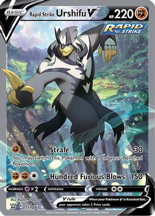 Rapid Strike Urshifu V 153/163 - Pokemon Battle Styles Holofoil - Single Cards