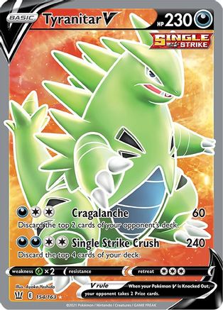 Tyranitar V 154/163 - Pokemon Battle Styles Holofoil - Single Cards