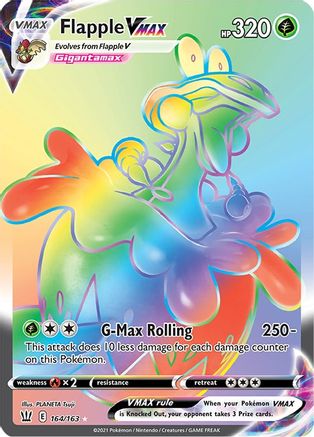 Flapple VMAX 164/163 - Pokemon Battle Styles Holofoil - Single Cards