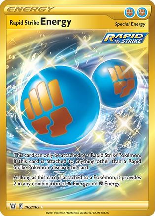 Rapid Strike Energy (Secret) 182/163 - SWSH05 Battle Styles Holofoil - Single Cards