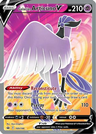 Galarian Articuno V 169/198 - Pokemon Chilling Reign Holofoil - Single Cards
