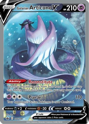Galarian Articuno V 170/198 - Pokemon Chilling Reign Holofoil - Single Cards