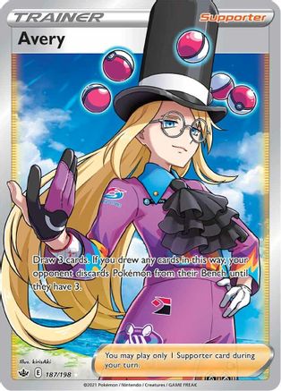 Avery (Full Art) 187/198 - SWSH06 Chilling Reign Holofoil - Single Cards