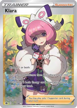 Klara 194/198 - Pokemon Chilling Reign Holofoil - Single Cards