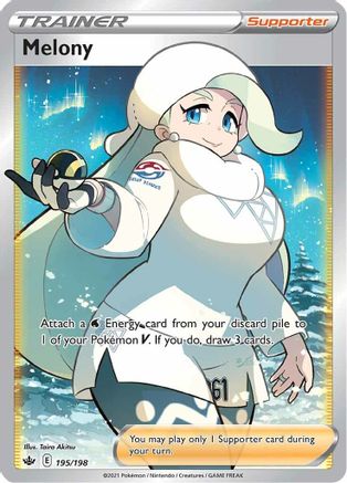 Melony (Full Art) 195/198 - SWSH06 Chilling Reign Holofoil - Single Cards