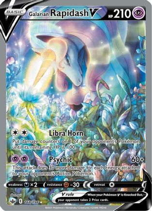 Galarian Rapidash V 168/198 - Pokemon Chilling Reign Holofoil - Single Cards