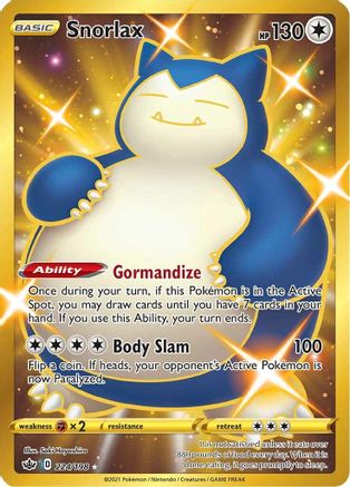 Snorlax 224/198 - Pokemon Chilling Reign Holofoil - Single Cards