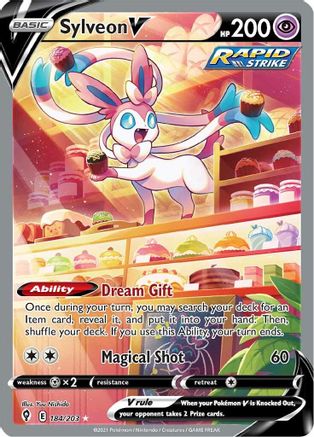 Sylveon V 184/203 - Pokemon Evolving Skies Holofoil - Single Cards