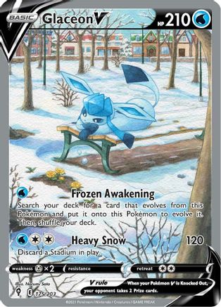 Glaceon V 175/203 - Pokemon Evolving Skies Holofoil - Single Cards