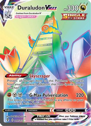 Duraludon VMAX 219/203 - Pokemon Evolving Skies Holofoil - Single Cards