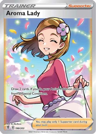 Aroma Lady 199/203 - Pokemon Evolving Skies Holofoil - Single Cards