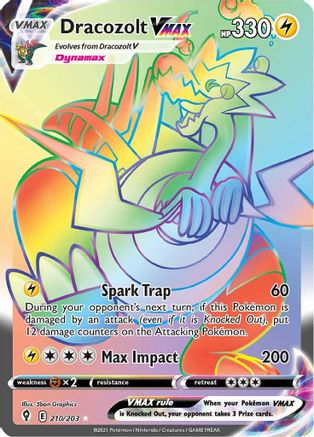 Dracozolt VMAX 210/203 - Pokemon Evolving Skies Holofoil - Single Cards
