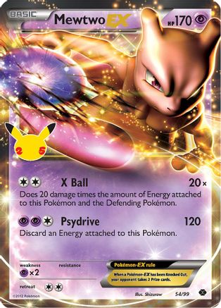 Mewtwo EX 54/25 - Celebrations Classic Collection Holofoil - Single Cards